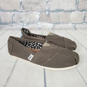 Toms Alpargata Ash Canvas  Slip Ons Size W5